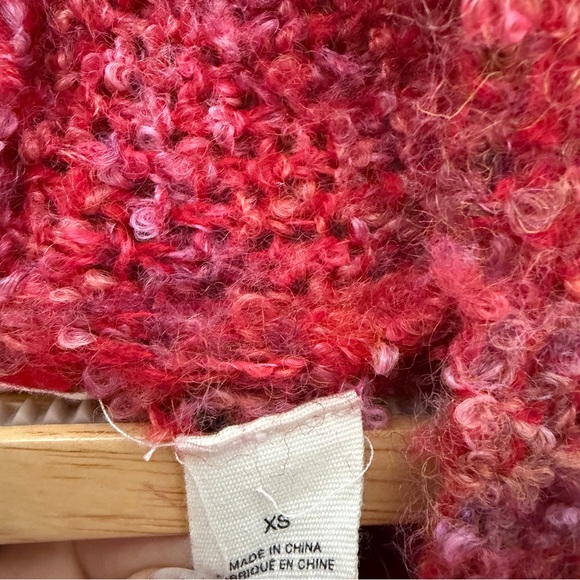 Anthropologie Sleeping on Snow Wool Fringe Cocoon Shawl Boucle XS *o - Picture 5 of 12